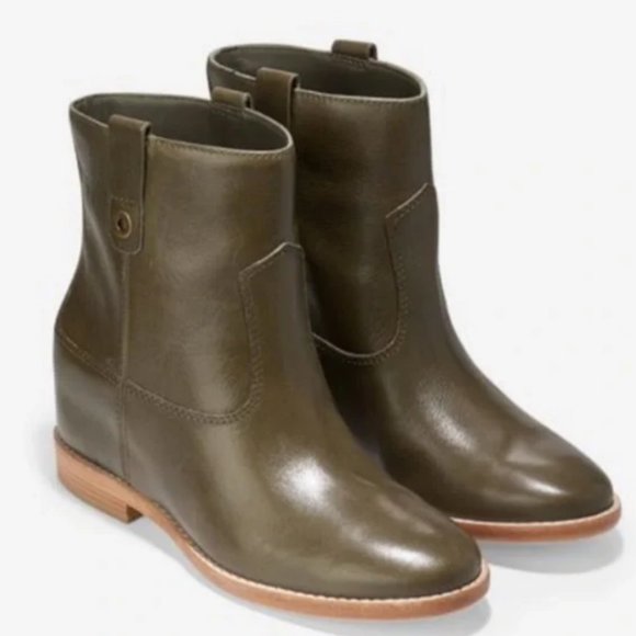 Cole Haan Olive Ankle Boots - Picture 1 of 10